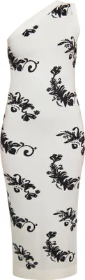 Produktbild von ebeeza damen kleid - wollweiss schwarz, M