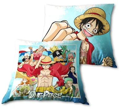 Produktbild von Anime One Piece Ruffy and Crew Kissen Dekokissen Cushion 40x40 cm