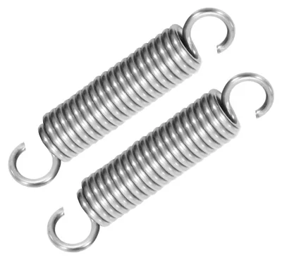 Zugfedern mit Haken, Edelstahl, 90 mm, 2 Stück