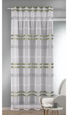 Produktbild von Fertigschal verdeckte Schlaufen "Ela" - Größe (HxB): 245x135cm Farbe: Grün