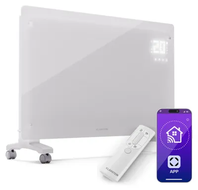 Produktbild von Klarstein Elektroheizung, 2500 W Konvektor Heizung Freistehend & Wandmontage, Elektroheizung Energiesparend mit App-Control & Bodenrollen, Heizung Elektrisch, Heizkörper Elektrisch mit Thermostat