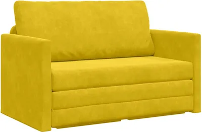 Obrázok produktu pre vidaXL Rozkladacia pohovka slnečnicovo žltá 124 x 71 x 78 cm zamatová