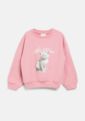 Produktbild von s.Oliver Junior Mädchen Sweatshirt – Oversize, Fotoprint, Glitzerprint
