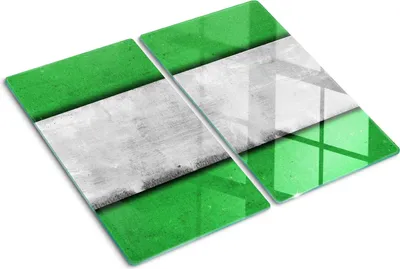 Obrázok produktu pre Sklenená ochranná doska – Kryt varnej dosky – Kryt na indukčnú dosku – 2x30x52 cm – Rýchle čistenie – Tvrdené sklo – Zelená stena