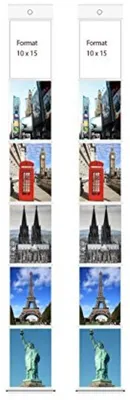 Productafbeelding van PromoHome® Fotohouders 10x15 cm – 2 stuks – Transparant kunststof – Voor 6 foto's – Portretformaat