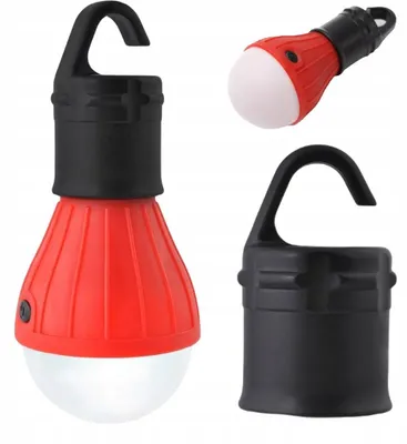 Produktbild von LED-Touristenlampe, Glühbirne, Zelt, Camping, rot, stark PrzydaSie
