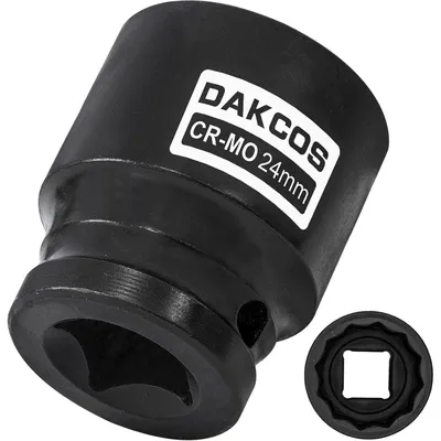 Obrázok produktu pre Nárazový kľúč, sada očiek, 24 mm, 12-hranná, 1/2", vyrobená z CR-MO ocele