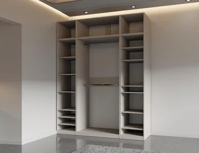 Produktbild von Marmex TRES G/N Einbaukleiderschrank ohne Türen mit Aufsätzen 200x246x51 graubeige cashmere