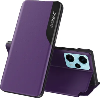 Produktbild von Dünn Flip Stand Cover Kunstleder Schutzhülle für Xiaomi Poco F5 Lila
