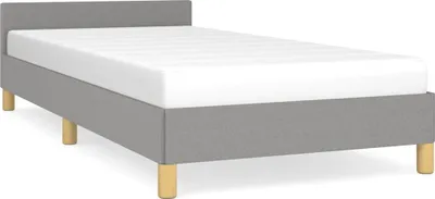 Produktbild von vidaXL Bettgestell ohne Matratze Hellgrau 100x200 cm Stoff