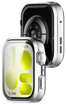 Produktbild von Schutzhülle für Huawei Watch Fit 5, Bizon Case Watch Felipe, Silbern