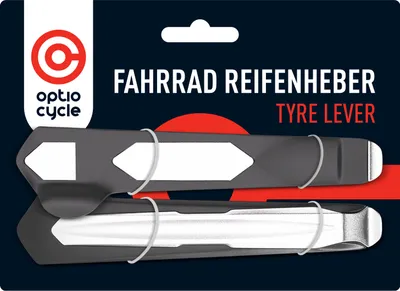 Produktbild von Optio Cycle Reifenreparaturset Fahrrad 2x Reifenheber Metall , Fahrrad Werkzeugset für Reifen Wechseln | Reifen Montagehilfe - Fahrrad Zubehör