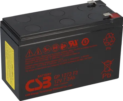 Zdjęcie produktu dla Akumulator kwasowo-ołowiowy CSB GP1272 F2 12V 7,2Ah AGM 6,3mm Faston