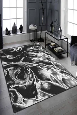 Produktbild von Conceptum Hypnose, Mystery- Mystery Djt  CHL, Schwarz, Kurzflorteppiche, 120 x 160 cm, 50% Samtgewebe / 50% Polyester