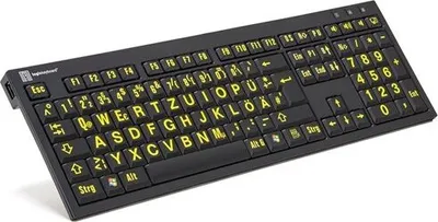 Produktbild von LogicKeyboard XL-Print Yellow on Black DE (PC/Nero)