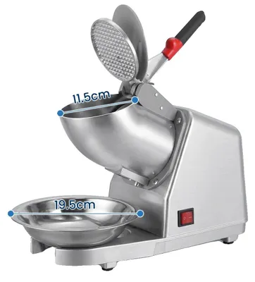 Immagine prodotto di Frullatore per ghiaccio elettrico, con controllo della consistenza, alta capacità, colore grigio, 220 V
