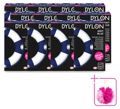 Zdjęcie produktu dla 12 sztuk farby do tkanin Dylon All-in-One - kolor granatowy - 350g - zestaw ekonomiczny