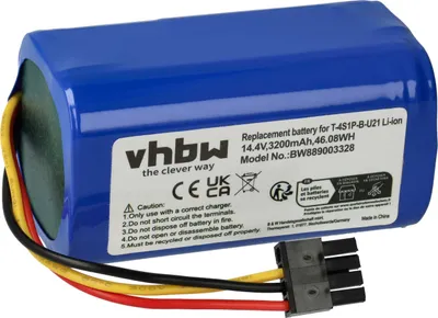 Produktbild von vhbw Akku Ersatz für Proscenic T-4S1P-B-U21, INR18650-M30-4S1P für Staubsauger (3200 mAh, 14,4 V, Li-Ion)