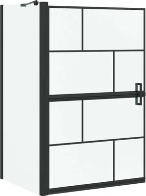 Produktbild von vidaXL Bad-Duschschirm Schwarz und Transparent 80 x 68 x 128 cm