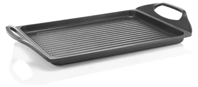 Grillpfanne 45x26 cm, Antihaftbeschichtung, rechteckig, schwarz