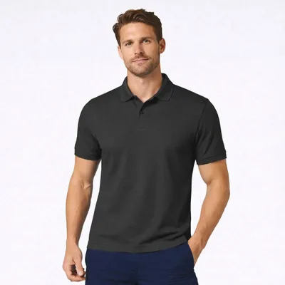 Produktbild von Herren Poloshirt schwarz Gr. 4XL : 4XL : schwarz : 65% Baumwolle 35% Polyester