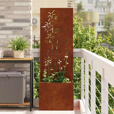 Obrázek produktu pro vidaXL Zahradní paraván, rezavý, 50 x 150 cm, z nerezové oceli odolné proti povětrnostním vlivům