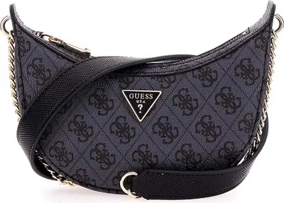 Obrázok produktu pre Guess Eco Craig Women 4G Logo Print Faux Leather Short Crossbody Bag Charcoal - One Size / Charcoal