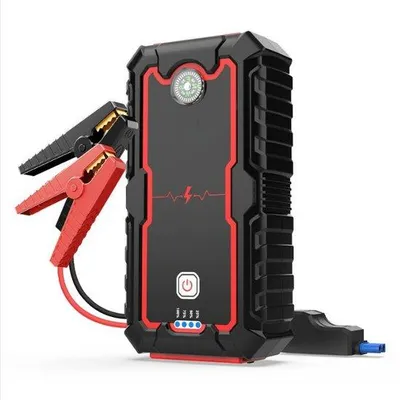 Image de Booster de batterie pour voiture avec un courant de crête de 2000 A - Démarrage d'urgence 12 V avec double charge rapide