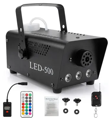 Produktbild von Nebelmaschine für Party und Bühne - 500W Rauchmaschine - RGB LED - 13 Farben - 4 Effekte - drahtlose RF-Fernbedienung - 220V AC