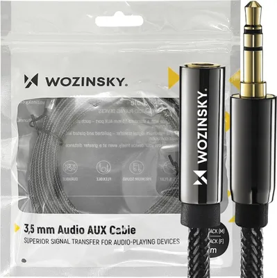 Immagine prodotto di Wozinsky cavo di prolunga mini jack (femmina-maschio) prolunga AUX nero 5m