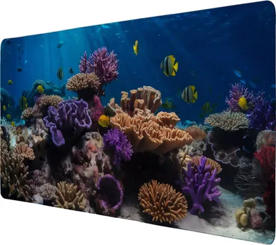 Produktbild von Korallen Schreibtischunterlage 69x31cm XXL Mauspad - Unterwasserwelt Meer