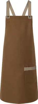 Zdjęcie produktu dla Karlowsky fartuch na śliniaczek URBAN-LOOK kieszeń z poprzecznym paskiem 70 x 85 cm unisex mieszanka poliestru i bawełny można prać cynamon