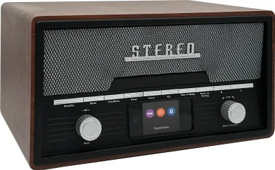 Produktbild von Denver Denver DAB-Radio-CD-Player - Retro-Radio - Bluetooth - DAB+/ FM - CD - MDA525 - Darkwood