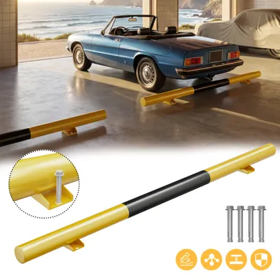 Produktbild von YARDIN Radstopper als Parkhilfe für Garage und Carport, hohe Sichtbarkeit bei Dunkelheit, dämpft Anfahrstöße, geeignet für Limousinen, Kleinwagen und SUV