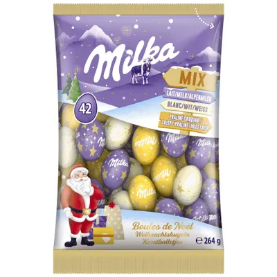 Produktbild von Milka Weihnachts-Kugeln Mix 264g