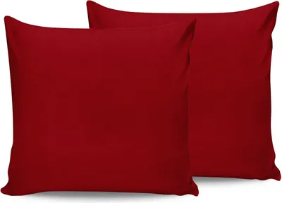 Immagine prodotto di L'Essentiel Linge de Maison, Maroon, set di federe (2 pezzi) (FR), marrone castagna, 100% COTONE RANFORCE, 60 x 60 cm