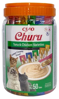 Zdjęcie produktu dla INABA CHURU Smakołyki dla kota Tuńczyk i Kurczak 50 x 14 g