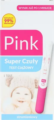 Obrázek produktu pro Rychlý Těhotenský Test Pink Express - Vysoká Citlivost a Kvalita, Okamžitý Výsledek
