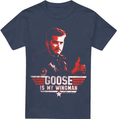 Produktbild von Top Gun - "Wingman Goose" T-Shirt für Herren/Damen Uni TV15227 (3XL) (Marineblau)