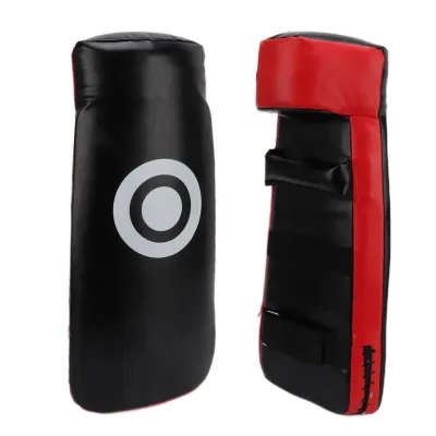 Obrázok produktu pre Boxovací kickpad s zakrivenou úderovou plochou, Imitácia kože, ochrana proti kopom v karate pre tréning taekwonda, čierna farba