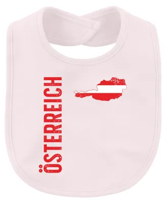 Produktbild von Österreich Flagge Fußball Fan EM WM Retro Europameisterschaft Wien Baby Lätzchen, Pink