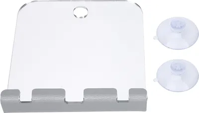 Produktbild von Beschlagfreier Badezimmer-Rasierspiegel, quadratischer Duschspiegel, bruchsicherer Spiegel mit Rasierhaken