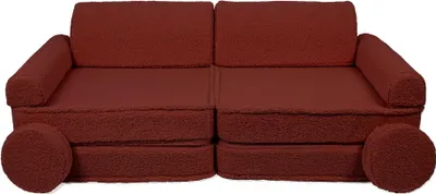 Zdjęcie produktu dla Modułowa sofa piankowa dla dzieci - sofa do pokoju dziecięcego, Bearly, brązowa