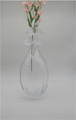 Produktbild von Vase Glas Deko Einzelblume Blumenvasen Tischvase Dekoration transparent H37 cm