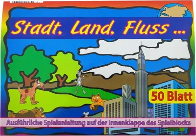 Immagine prodotto di Blocco giochi "Città, paese, fiume" 50 fogli