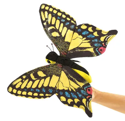 Produktbild von Folkmanis Handpuppe Schmetterling Schwalbenschwanz 3029