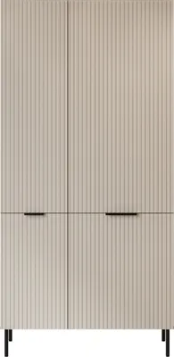 Produktbild von Furniture24 Kleiderschrank Almera 5 Schrank 90 X 185 X 52 Cm Nußbaum / Kaschmir