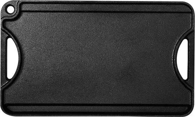 Obrázek produktu pro Reverzibilní grilovací deska Gietstahl (185 x 342 mm), přenosný obdélníkový grilovací pánev s rukojetí, univerzální kuchyňské zařízení pro vaření a grilování, černá barva