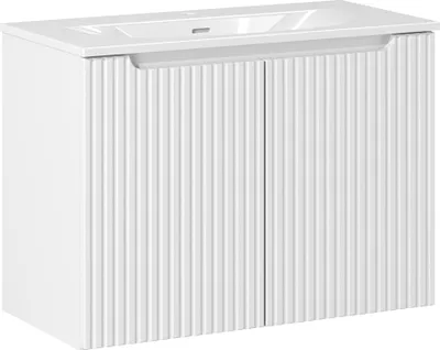 Produktbild von Waschtisch 80cm mit Keramikwaschbecken, weiß, NEWPORT-56-WHITE