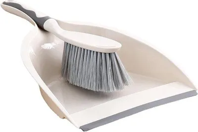 Image de Kit de nettoyage pour les mains - Pelle à poussière et pelle avec caoutchouc - Trousse à balai pour le ménage